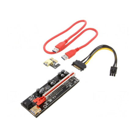 Riser USB 3.0 pentru Miner Criptomonede 600mm Roşu | Electronic-mag.ro | Componente Electronice