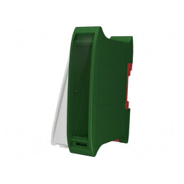 Carcasă pentru șină DIN verde 101x22.5x80.1mm | Electronic-mag.ro | Componente Electronice
