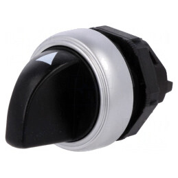 Comutator rotativ 22mm 2 poziții negru | Electronic-mag.ro | Componente Electronice