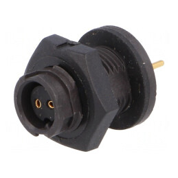 Conector Circular EN2 Soclu Mamă THT pentru Panou | Electronic-mag.ro | Componente Electronice