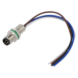 Conector M8 4-PIN Tată Drept Montare Panou 3A | Electronic-mag.ro | Componente Electronice