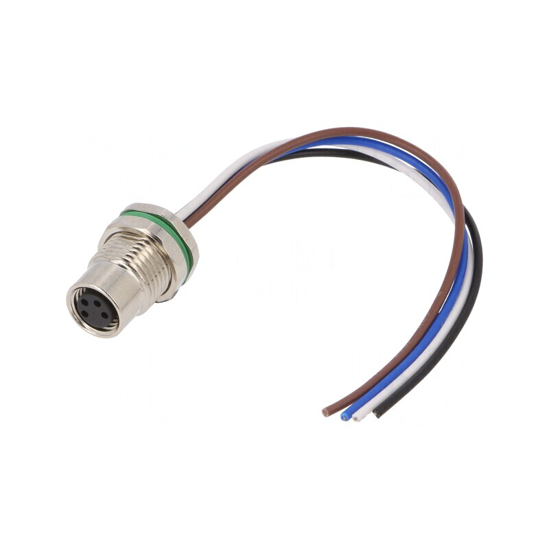 Conector M8 Mamă 4 Pin Drept Montare Panou 3A | Electronic-mag.ro | Componente Electronice