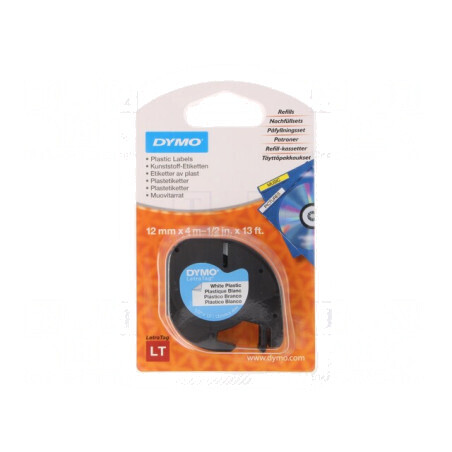 Banda albă 12mm 4m DYMO LetraTag LT100H | Electronic-mag.ro | Componente Electronice