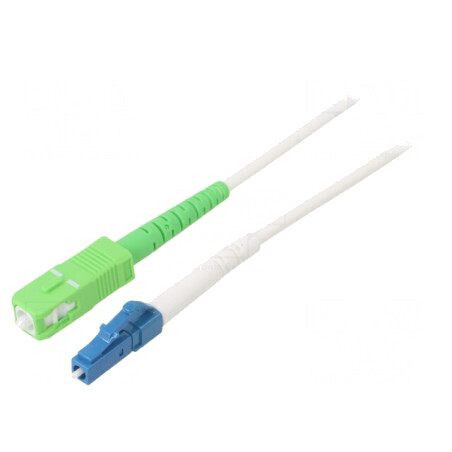 Patch Cord Fibră Optică OS2 LC/UPC-SC/APC 25m Alb LSZH | Electronic-mag.ro | Componente Electronice