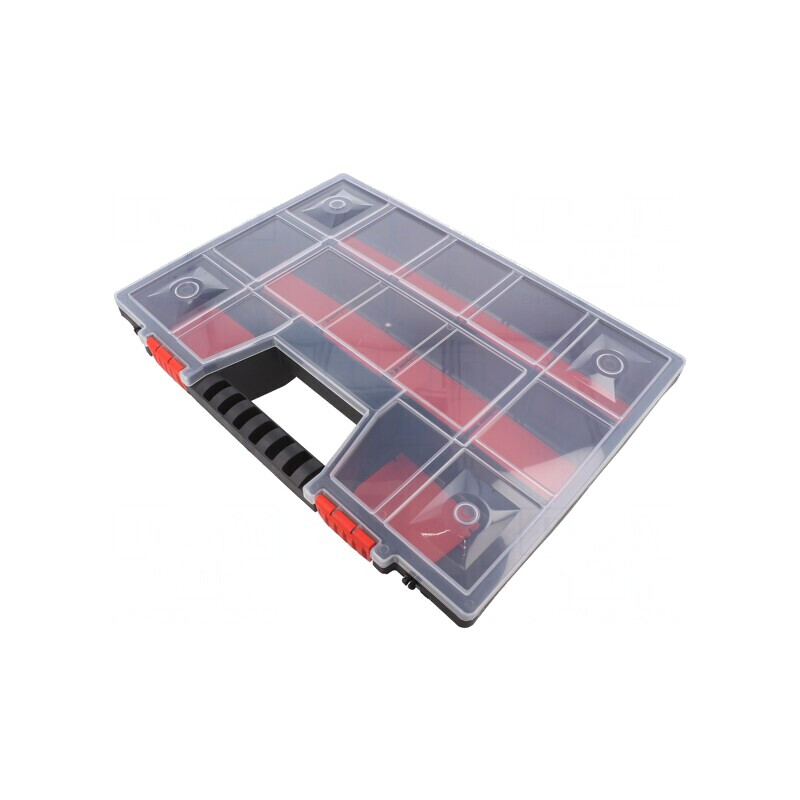 Container cu Partiții Polipropilenă 390x290x65mm | Electronic-mag.ro | Componente Electronice