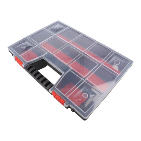 Container cu Partiții Polipropilenă 390x290x65mm | Electronic-mag.ro | Componente Electronice