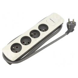 Prelungitor alimentare 4 prize alb-gri 1,8m 16A | Electronic-mag.ro | Componente Electronice