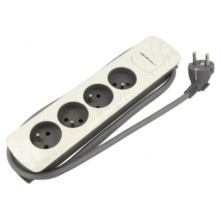 Prelungitor alimentare 4 prize alb-gri 1,8m 16A | Electronic-mag.ro | Componente Electronice