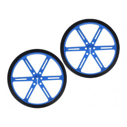 Ax Albastru cu Crestătură D și Împingere Ø 90mm, Diametru 3mm | Electronic-mag.ro | Componente Electronice