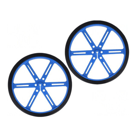 Ax Albastru cu Crestătură D și Împingere Ø 90mm, Diametru 3mm | Electronic-mag.ro | Componente Electronice