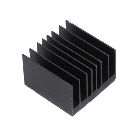 Radiator extrudat cu aripioare BGA negru 30x30mm | Electronic-mag.ro | Componente Electronice