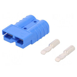 Mufă cablu-cablu SB50 hermafrodit 2 pini crimpată | Electronic-mag.ro | Componente Electronice