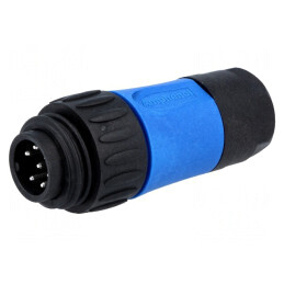 Conector Circular 7 PIN Mufă pe Cablu Argintat | Electronic-mag.ro | Componente Electronice