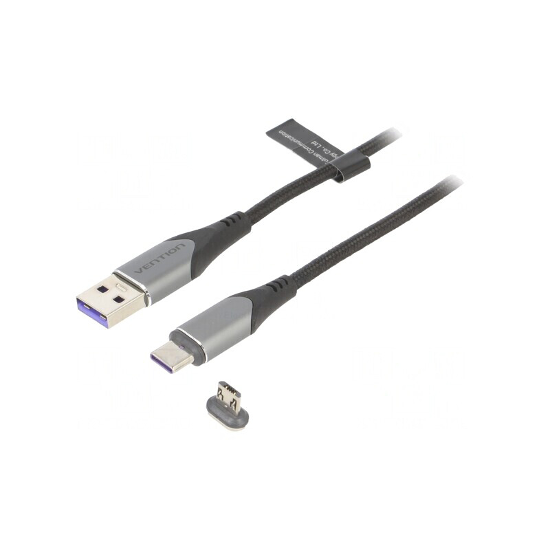 Cablu Magnetic USB 2.0 0,5m Negru 480Mbps | Electronic-mag.ro | Componente Electronice Cablu Magnetic USB 2.0 0,5m Negru 480Mbps | Electronic-mag.ro | Componente Electronice