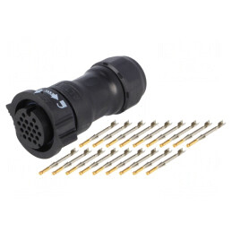 Conector circular mufă pe cablu 18 pini IP68 mamă | Electronic-mag.ro | Componente Electronice