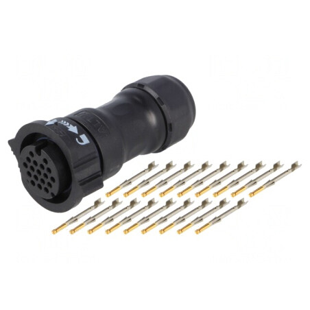 Conector circular mufă pe cablu 18 pini IP68 mamă | Electronic-mag.ro | Componente Electronice