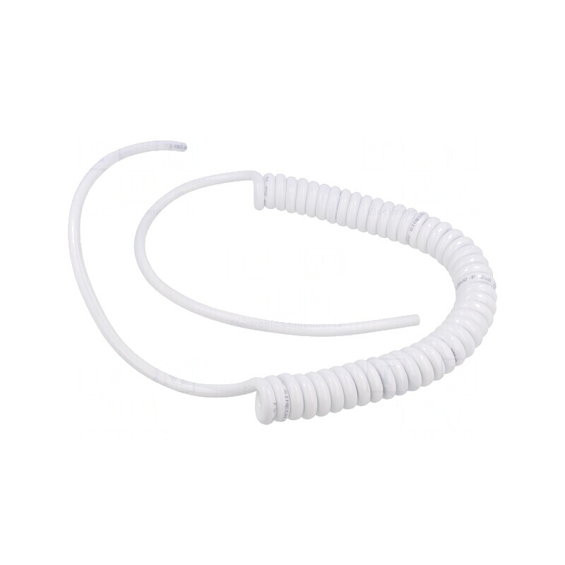 Cablu Spiralat Neecranat PUR Alb 2x0,75mm2 0,3m | Electronic-mag.ro | Componente Electronice