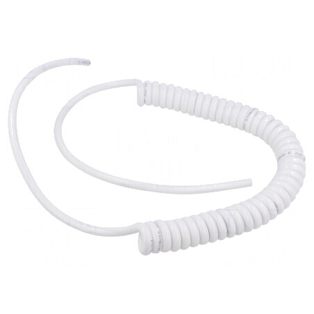 Cablu Spiralat Neecranat PUR Alb 2x0,75mm2 0,3m | Electronic-mag.ro | Componente Electronice