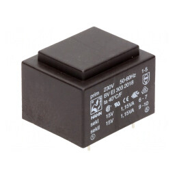 Transformator încapsulat 2,3VA 230VAC 15V PCB | Electronic-mag.ro | Componente Electronice
