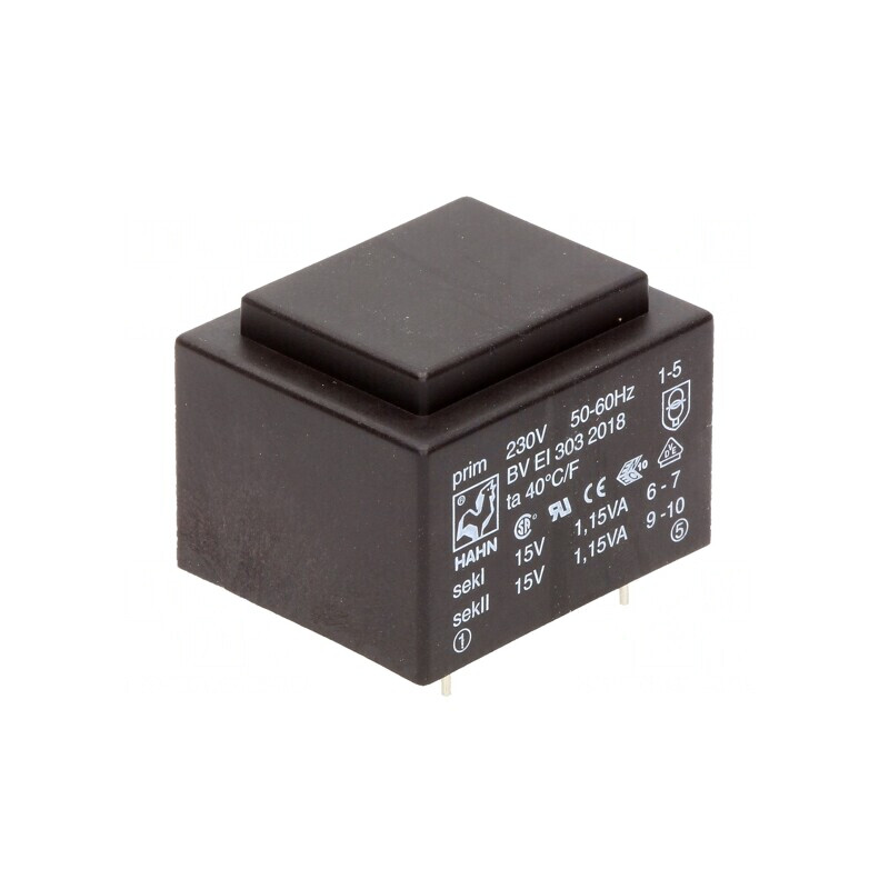 Transformator încapsulat 2,3VA 230VAC 15V PCB | Electronic-mag.ro | Componente Electronice Transformator încapsulat 2,3VA 230VAC 15V PCB | Electronic-mag.ro | Componente Electronice