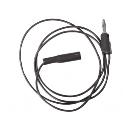 Cablu de Măsurare 5A Mufă Banană 4mm Clemă Crocodil Negru | Electronic-mag.ro | Componente Electronice