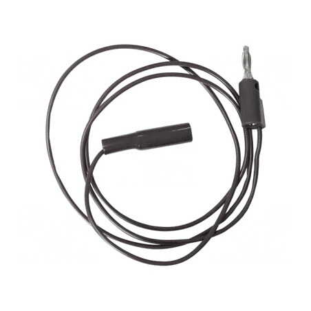 Cablu de Măsurare 5A Mufă Banană 4mm Clemă Crocodil Negru | Electronic-mag.ro | Componente Electronice