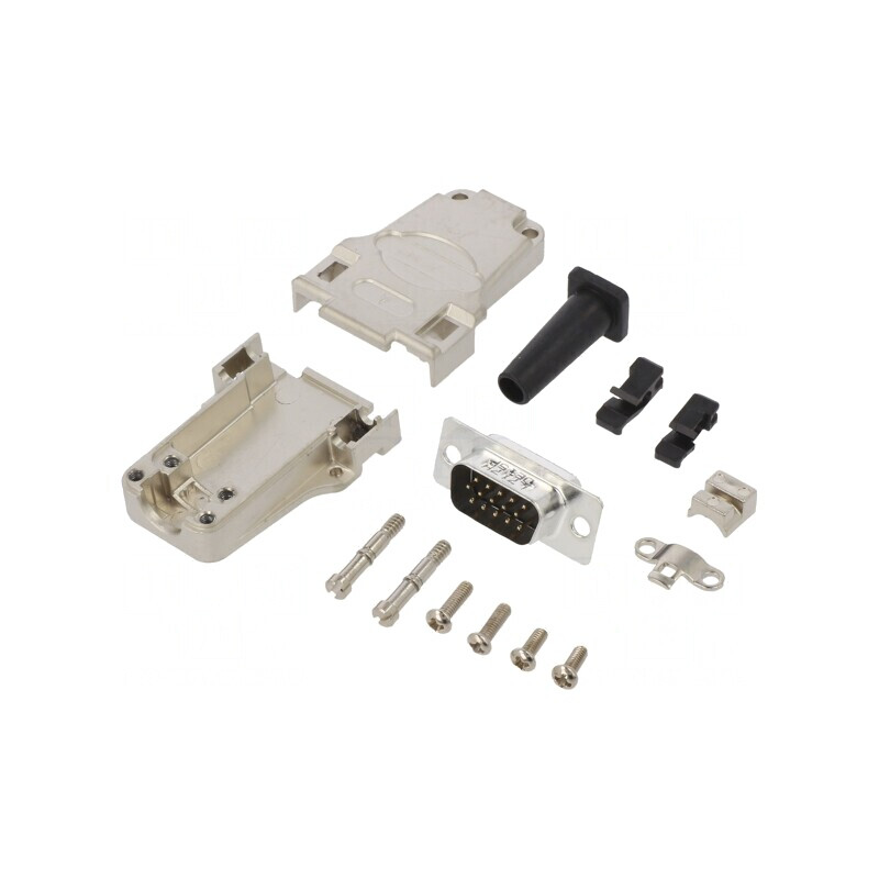 Conector D-Sub 15-Pin Male pentru Lipire | Electronic-mag.ro | Componente Electronice