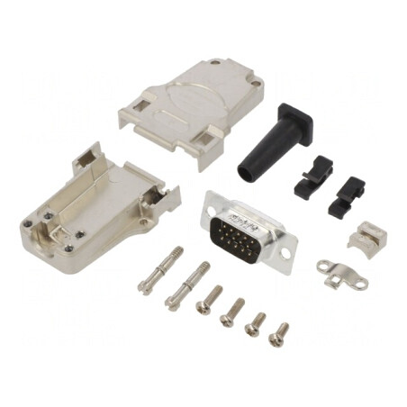 Conector D-Sub 15-Pin Male pentru Lipire | Electronic-mag.ro | Componente Electronice