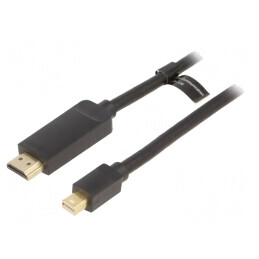 Cablu HDMI la mini DisplayPort 2m Negru | Electronic-mag.ro | Componente Electronice