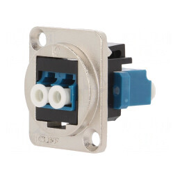 Conector fibră optică duplex monomod metalic