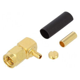 Mufă SMA tată 90° 50Ω PTFE | Electronic-mag.ro | Componente Electronice