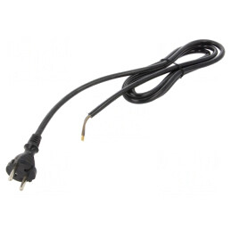 Cablu Electric 2x1,5mm2 2m Negru 16A | Electronic-mag.ro | Componente Electronice