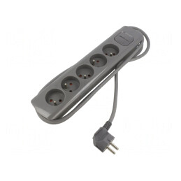 Prelungitor 5 Prize Gri 1.8m 16A | Electronic-mag.ro | Componente Electronice