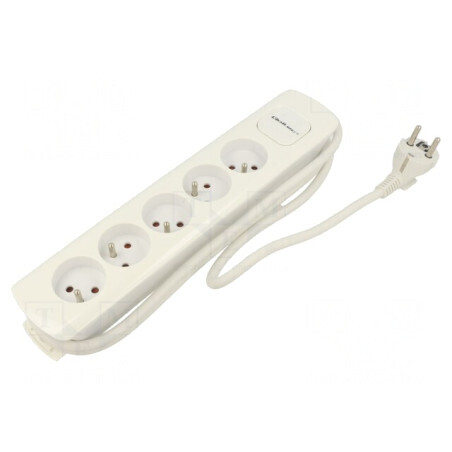 Prelungitor electric 5 prize alb 1,8m 16A | Electronic-mag.ro | Componente Electronice