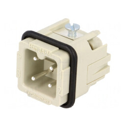 Conector Han® A 4 3 PE Contact Tată | Electronic-mag.ro | Componente Electronice