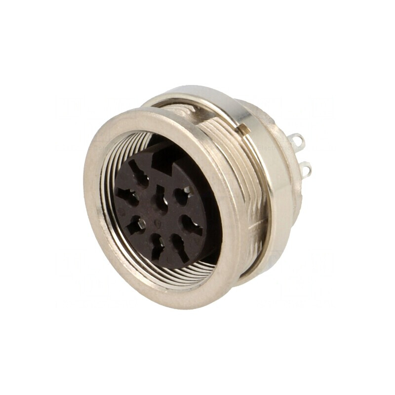Conector M16 Soclu Mamă 8 PIN 100V IP65/IP67 | Electronic-mag.ro | Componente Electronice
