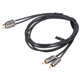 Cablu RCA dublu aurit 1m | Electronic-mag.ro | Componente Electronice