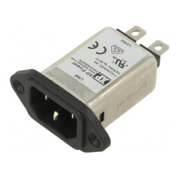 Conector Alimentare AC 6A 250VAC IEC 60320 | Electronic-mag.ro | Componente Electronice