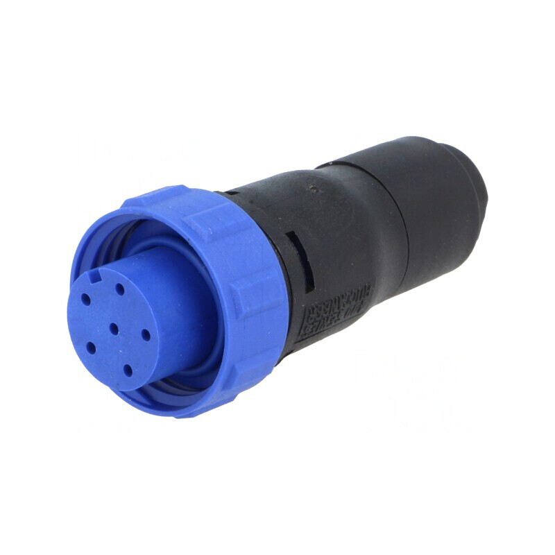 Conector circular mamă 6 pini fără contacte pe cablu | Electronic-mag.ro | Componente Electronice