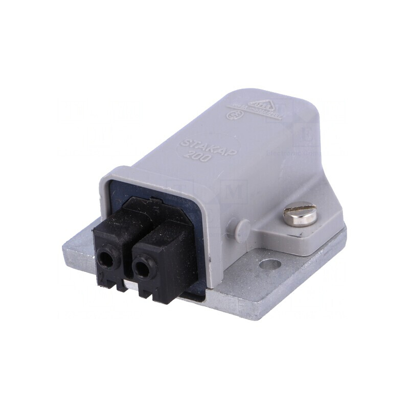 Conector Dreptunghiular ST Soclu Mamă 2 PIN Cositorit | Electronic-mag.ro | Componente Electronice