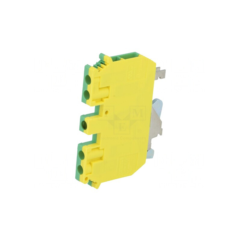 Conector de șine 0,2-4mm2 4 borne galben-verde | Electronic-mag.ro | Componente Electronice