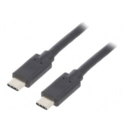 Cablu USB 3.1 USB-C 2.5m Negru | Electronic-mag.ro | Componente Electronice