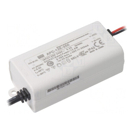 Alimentator LED 12,6W 9-36VDC 350mA 180-264VAC | Electronic-mag.ro | Componente Electronice