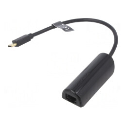 Adaptor USB-Fast Ethernet | USB 2.0 | 10/100Mbps | neagră | 0,15m | 