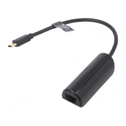 Adaptor USB-Fast Ethernet USB 2.0 10/100Mbps Negru 0,15m | Electronic-mag.ro | Componente Electronice