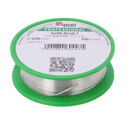 Sârmă de lipit fără plumb 0,8mm 100g | Electronic-mag.ro | Componente Electronice