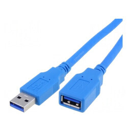 Cablu USB 3.0 A-A 1,5m Albastru | Electronic-mag.ro | Componente Electronice