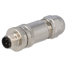 Mufă M12 4 PIN DeviceNet/CANopen IP67 pe cablu | Electronic-mag.ro | Componente Electronice