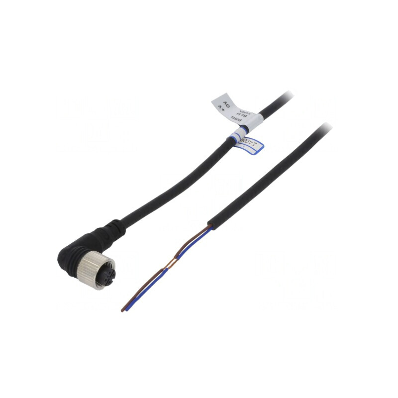 Cablu de conectare M12 unghi 5m PVC | Electronic-mag.ro | Componente Electronice