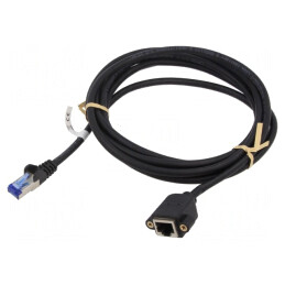 Prelungitor RJ45 Cat 6a Negru 5m